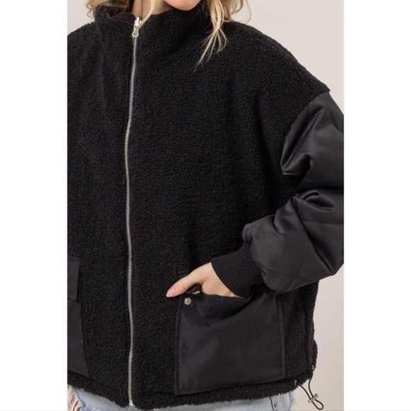 #174 🛑0480 S,M,L  Trendy Reversible Fur Puffer Jacket - Picture 5 of 11